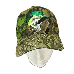 R&M Headwear Kiss My Bass Green Camo Bass Embroidery Cap Hat Adjustable …